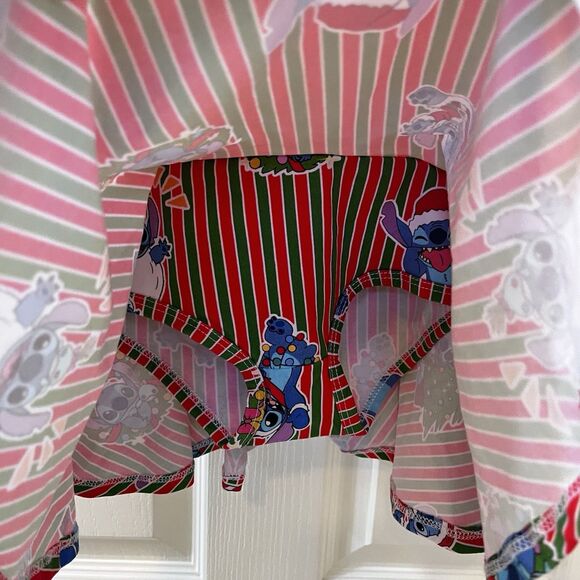 Wild Rich Kids WRK Disney Christmas Stitch Skirted Leotard Dress Girls Size 5/6 - Picture 8 of 16